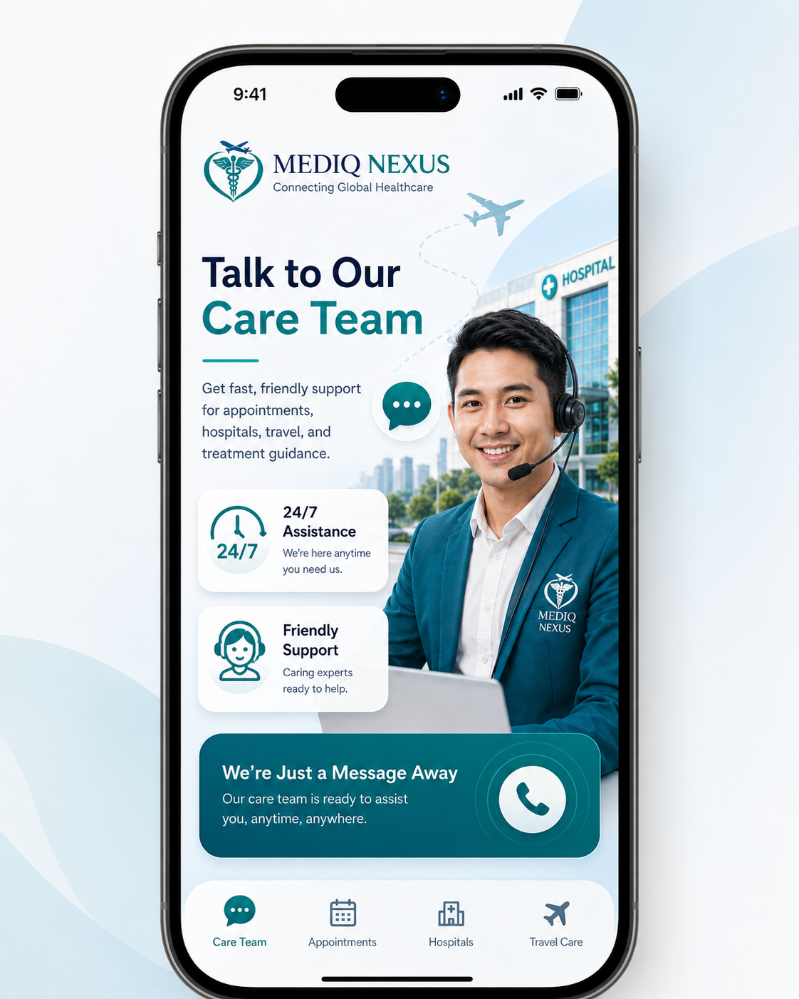 MEDIQ Nexus mobile app preview